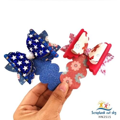 Bow And Heart-Shaped Hairpin Decoration HN2515 Muyu Wooden Mold Scrapbook Dies Suitable For Market General Machines