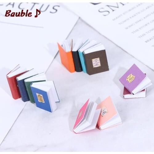 4Pcs/Set 1/12 Miniature Book for Doll Miniature Scene Model Dollhouse Accessories for Doll Birthday Gifts Accessories