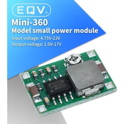 RC Airplane Module Mini 360 DC Buck Converter Step Down Module 4.75V-23V to 1V-17V 17x11x3.8mm New LM2596 2A