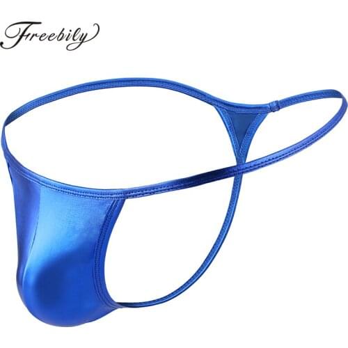 Mens Shiny Metallic Lingerie Crotchless Panties Sexy Thong Male Pouch G-Strings Jockstrap Briefs Gay Sex Underwear T-Back Thong