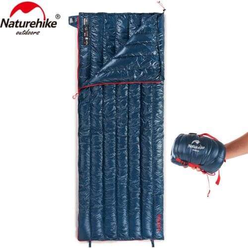 Naturehike Adult Goose Down Sleeping Bag Ultralight Waterproof Sleeping Bag Envelope Type Lazy Bag Outdoor Camping Sleeping Bags