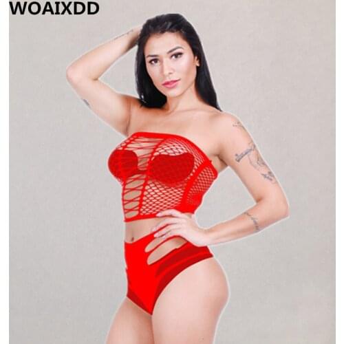 7 Colors Women Sexy Fishnet Bodystocking Erotic Large Mesh Teddies Babydolls Porn Hollow Out Intimates Underwear Female Bodysuit