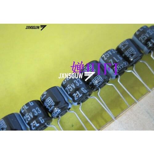 20PCS NEW RUBYCON ZLG 25V33UF 6X7MM Aluminum electrolytic capacitors 33uF/25v 105 degrees 33UF 25V