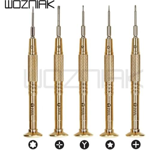 2UUL Brass Handle Hwavy Weight Screwdriver For IPHONE IPAD Clocks Watches Repair Tools Integrated Forming