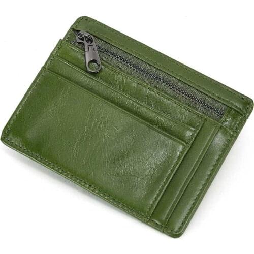 First layer genuine leather cardholder cute wallet coin bag colorful luxury desinger purse