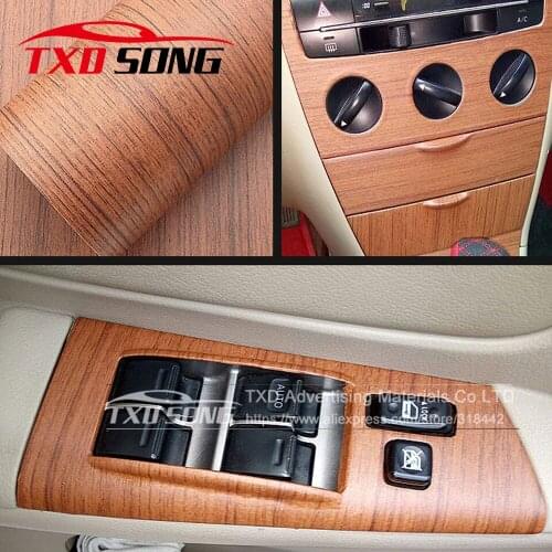 New Arrival W1322 Premium PVC Furniture Wood Grain Car Wrap Car Film Internal Stickers Waterproof Wood PVC Vinyl Sticker
