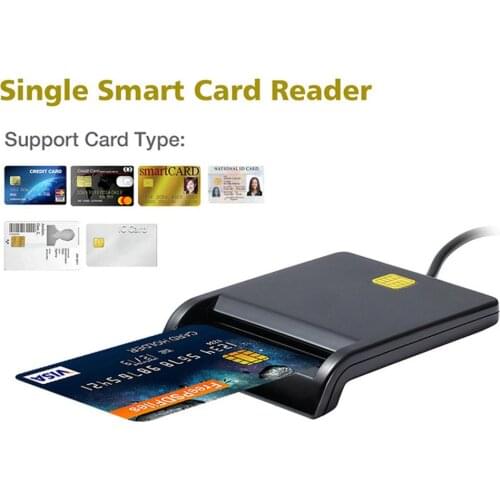 Genuine Wiisdatek USB Smart Card Reader For Bank Card IC/ID EMV Card Reader for Windows 7 8 10 Linux OS USB-CCID ISO 7816
