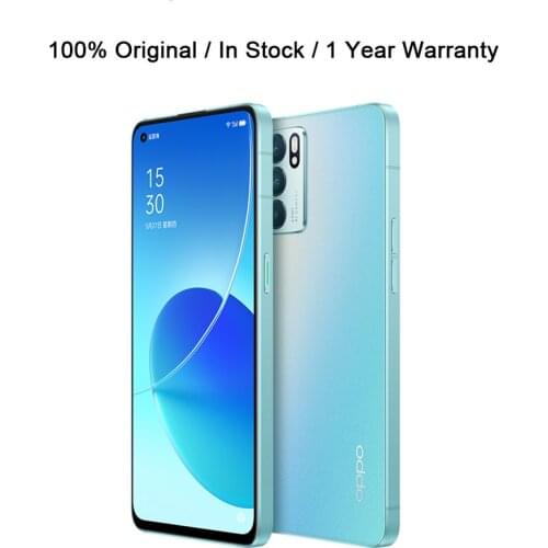 New Oppo Reno 6 5G Android Phone Screen Fingerprint Face ID Dimensity 900 64.0MP+32.0MP 6.43" 90HZ 65W Super Charger Bluetooth