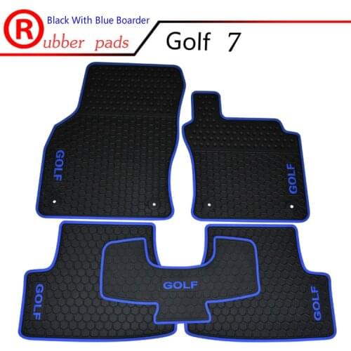 Special Waterproof Carpets Durable Rubber Car Floor Mats for RHD Volkswagen Golf 6 7 GTI Right Hand Drive with GOLF GTI Logo