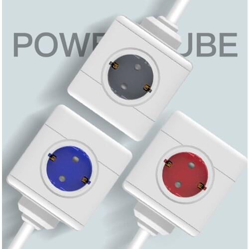 Smart Home Power Cube Socket EU Plug Socket 5 Outlets 2 USB Ports Adapter Power Strip Extension Adapter Multi Switched Sockets