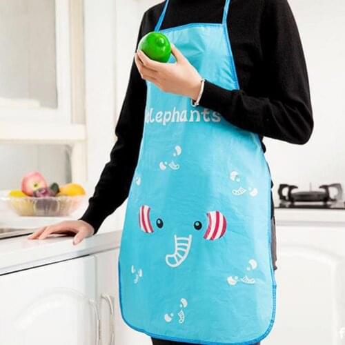 Stain Resistant Cartoon Sleeveless Practical Oil-proof Cartoon Women Apron 2 Styles Cartoon Apron Waterproof for Home