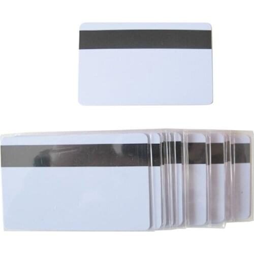 10PCS High Resistance Blank PVC Magnetic Stripe Card 2750 OE Hi-Co 3 Track Magnetic Card For Access Control System