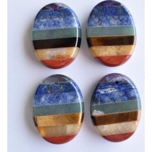 2020 new 7 colors Natural amethysts stone oval shape pendants for jewelry accessories making 4pcs/lot wholesale free shipping