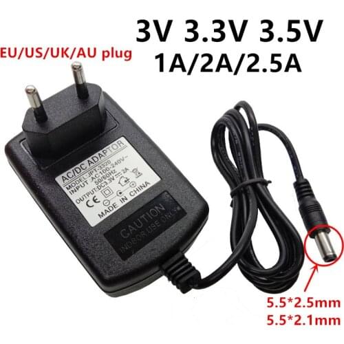 3V 3.3V 3.5V Universal AC 100V 220V DC 3 3.3 3.5 Volt power adapter 1.5A 2A 2.5A 2000mA 2500mA Supply ac/dc adaptador Converter
