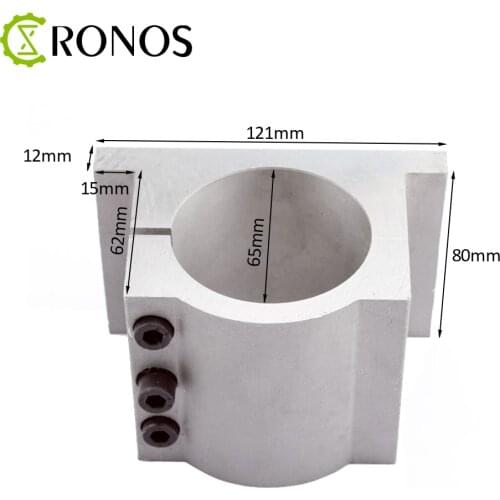 65mm Aluminum CNC Spindle Motor Bracket Clamp CNC Router Motor Holder with 4pcs Screw Engraving Machine Fixture