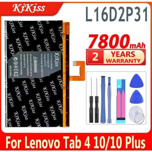 7800mAh Tablet Battery L16D2P31 for LENOVO TAB4 TAB 4 10 / 10 REL / 10 PLUS 10PLUS TB-X304L X304F TB-X704F X704L X504F X504L
