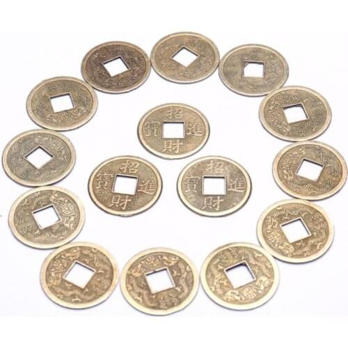 ANGRLY Bunch Chinese Feng Shui Coins For Wealth And Success Lucky Oriental Emperor Qing Money Christmas Gifts Party Craft