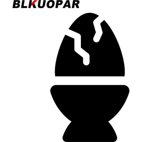 BLKUOPAR for Broken Egg on Cup Car Stickers Sunscreen Decals Fashionable Vinyl Material Waterproof Motorcycle Suitcase Decor