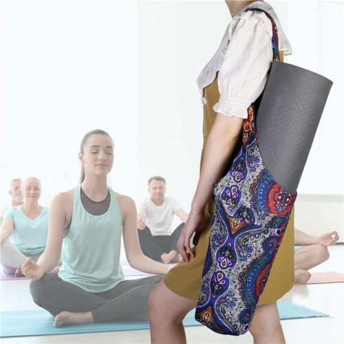 Bohemian Portable Yoga Mat Bag Large Capacity Storage Bale Canvas Parcel Gym Pack Shoulder Bags Shopping Bag Beach Bag