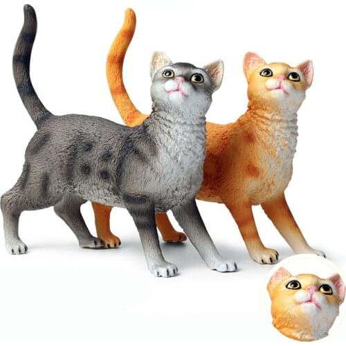 Big Size Cat Animal Figure Collectible Toys Pet Animal Cognition Action Figures Kids Plastic Model Toys