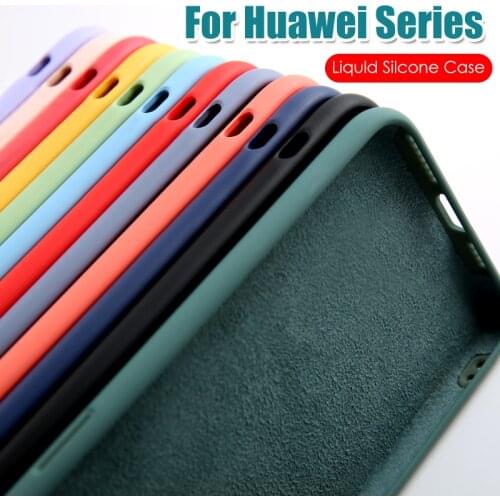Case For Huawei P40 Lite P30 P20 Honor 30 30S V30 20 Play 4T Pro 9A X10 Max Liquid Silicone Cases For Huawei Mate 30 Lite Cover