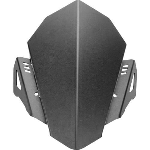 Black Motorcycle Windshield Windscreen Aluminum Kit Deflector For Yamaha MT-07 MT 07 FZ-07 FZ 07 2018 2019 MT07 FZ07 18 19