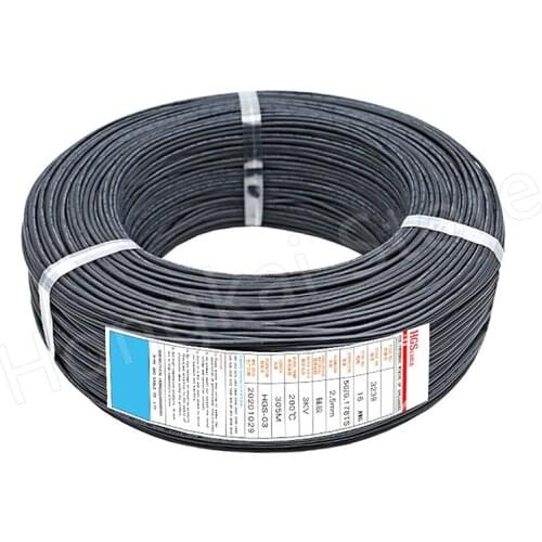 UL3239 Black Silicone Cable Flexible Wires 30 28 26 24 22 20 18 16 14AWG Tinned Copper 200