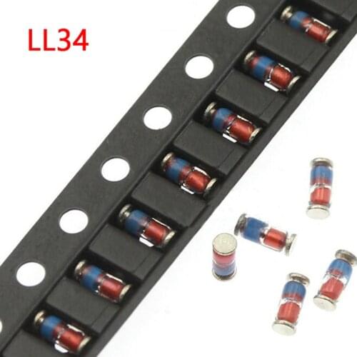 200pcs 0.5W Zener diode DO-35 1/2W LL34 ZMM BZV55C 11V 12V 13V 15V 16V 18V 20V 22V 24V 27V 30V 33V 36V 39V 43V 47V