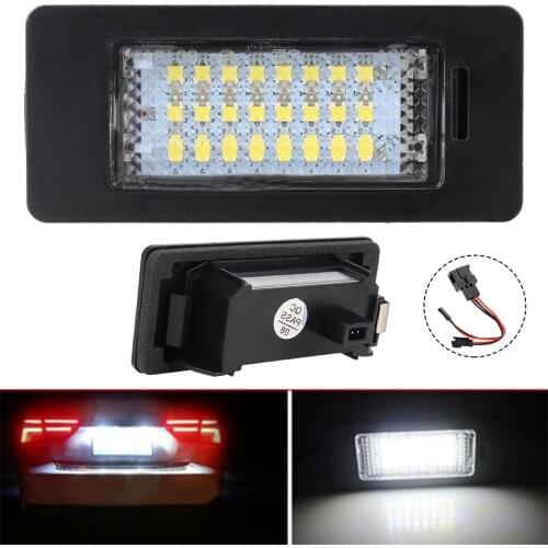 For Audi A4 B8 A5 S5 Q5 TT VW PASSAT 5D R36 LED 12V 3W With Decoder 8T0943021 2pcs Car Accessories License Plate Number Light