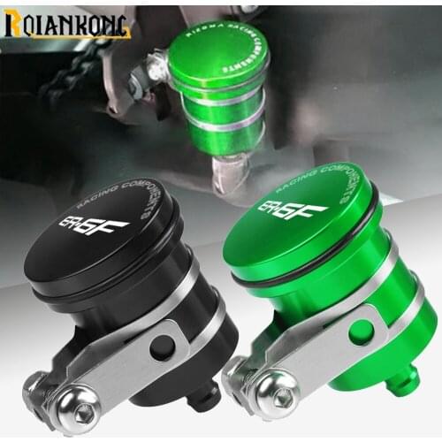 For KAWASAKI ER6F Universal Motorcycle Rear Brake Fluid Reservoir Clutch Tank Oil Fluid Cup Cover 2009-2017 ER 6F ER-6F 2016 15