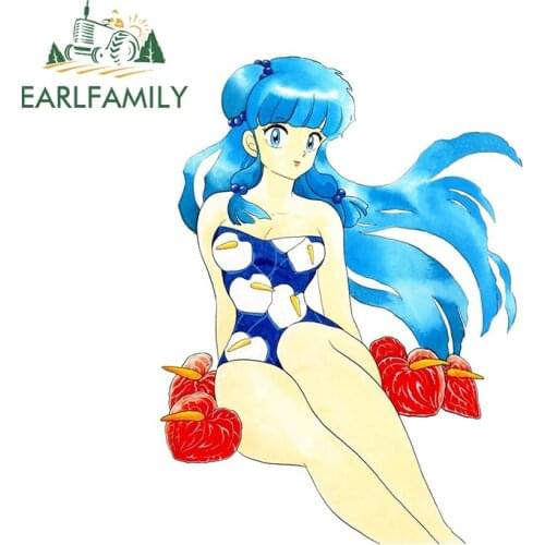 EARLFAMILY 13cm x 9.8cm for Urusei Yatsura Camper Truck Decal Waterproof DIY Scratch-proof Car Sticker 3D Vinyl Material Decor