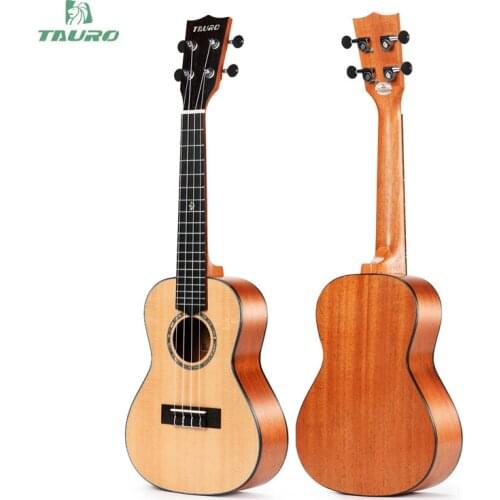 Electric Ukulele Concert Solid Spruce Hawaii Ukulele Guitar 23 Tauro TR-52CE Musical Instruments