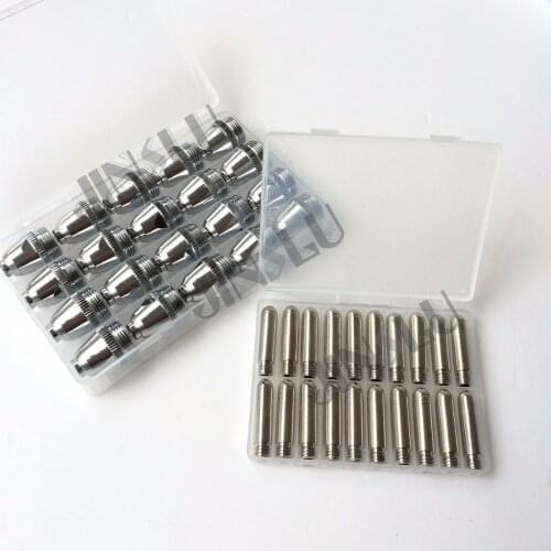 Free shipping AG-60 ( SG-55 ) P60 Plasma Cutting Torch Consumables Electrode 20PCS & Tips 20PCS