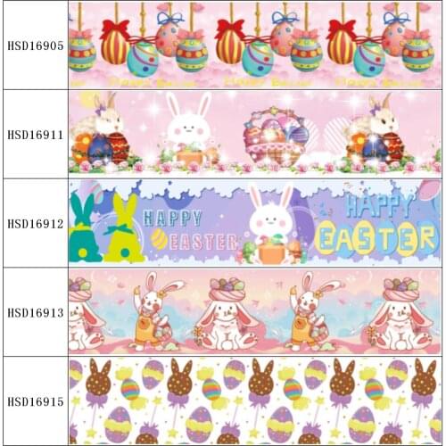 HSDCraft Free shipping 25MM 38MM 75MM Heat Transfer Printed Grosgrain ribbon for diy hair bow