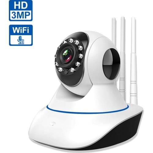 3MP IP Camera Wifi HD Night Vision Video Surveillance Cameras Two Way Audio Motion Tracking Home Security Camera Baby Monitor