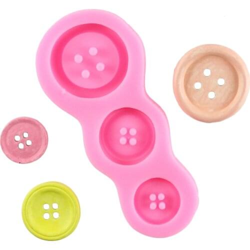Button Shapes Chocolate Silicone Mold Biscuits Cookies Soap Molds Cake Decoration DIY Baking Tools