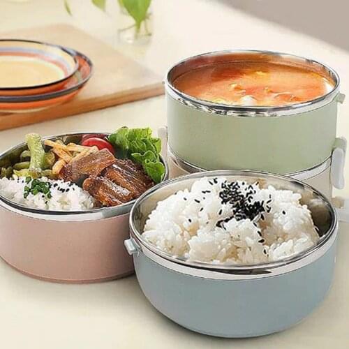 Lunch Box Stainless Steel Multi-layer Insulated Lunch Box Food Bento Microwave Salad Fruit Food Student Breakfast Picnic Box
