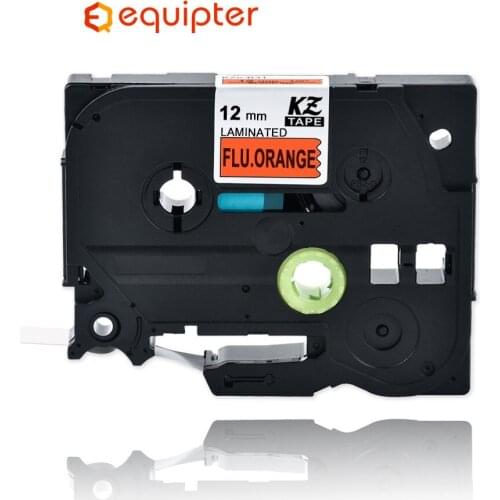 TZB31 label tape black on fluorange Compatible for Brother P touch printer 12mm TZeB31 Tze-B31 Tze B31 TzeB31 Voor P-Touch