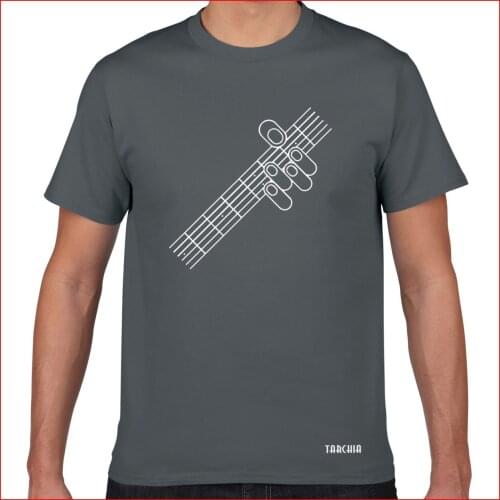 TARCHIA 2021 Top Spring Print Men Guitar chords oversized Tees Tops Casual T Shirt Cotton Slim Fit Homme Fashion Sleeve Boy Male