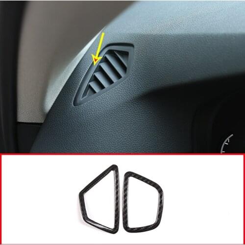 Real Carbon Fiber For BMW 5 Series G30 2017 2018 2019 Car Dashboard Air Conditioning Vent Outlet Frame Trim For LHD