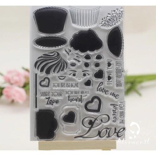 CLEAR STAMPS metal cutting dies cake valentines day Scrapbook Card album paper craft rubber transparent silicon stamp