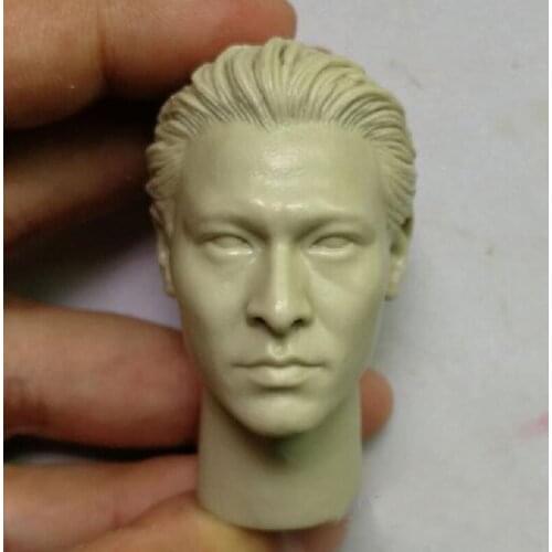 Blank 1/6 Scale God Of Gamblers Andy Lau Head Sculpt Unpainted Fit 12" Figure