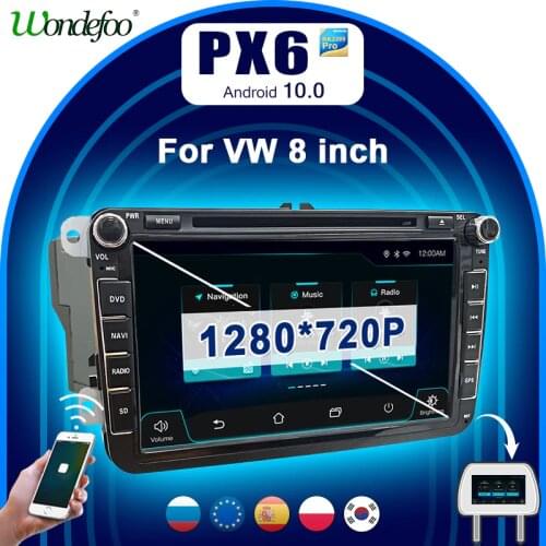 PX6 2 DIN Android 10 car radio For Seat Altea Leon Volkswagen VW Passat b6 POLO golf 5 6 touran CC 2din autoradio stereo audio