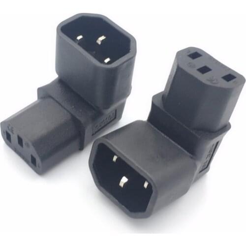 IEC Connectors IEC 320 C14 to C13 Up angle Power adapter Conversion plug IEC320 C13 to C14 AC Plug Converter 3Pin Female to Male