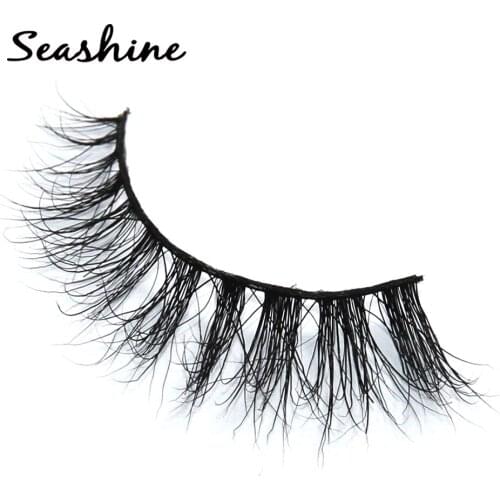 Seashine Mink Eyelashes 3D Mink Lashes Thick HandMade Full Strip Lashes Cruelty Free Korean Mink Lashes Style False Eyelashes