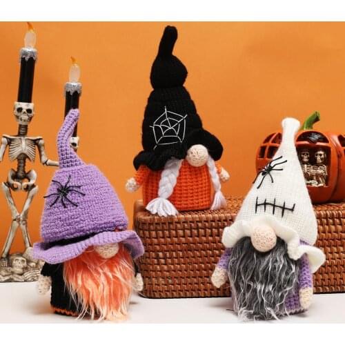Halloween Gnomes Decoration Thanksgiving Faceless Dwarf Doll Sweden Autumn Handmade Family Bedroom Store Window Decor Dropship