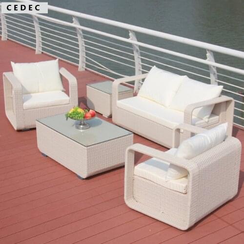 Comfort Paisley Outdoor Patio Sofa Set with Cushion set of 4 pcs