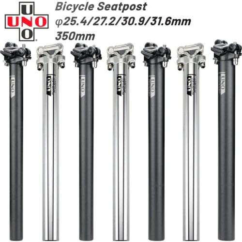 UNO Ultralight Aluminum MTB Bicycle Seatpost 25.4/27.2/30.9/31.6*350mm Road Mountain Bike Seat Post Seat Tube Bicycle Parts