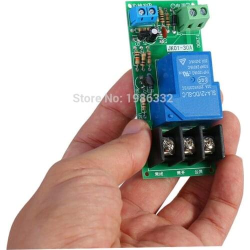 WS16 DC 12V 30A Multifunction Adjustable Delay Timing Turn on/off Optocouple Relay Module MCU Delay Time Timer Switch 1s~1 hours