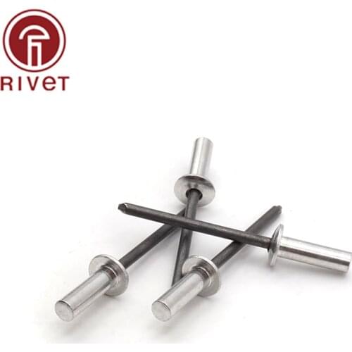DIN 15973 10PCS M4.8*8/9/10/11/12/13/14 Rivets Remaches Aluminum Steel Closed End Blind Rivets Round Dome Head Rivet Fasteners